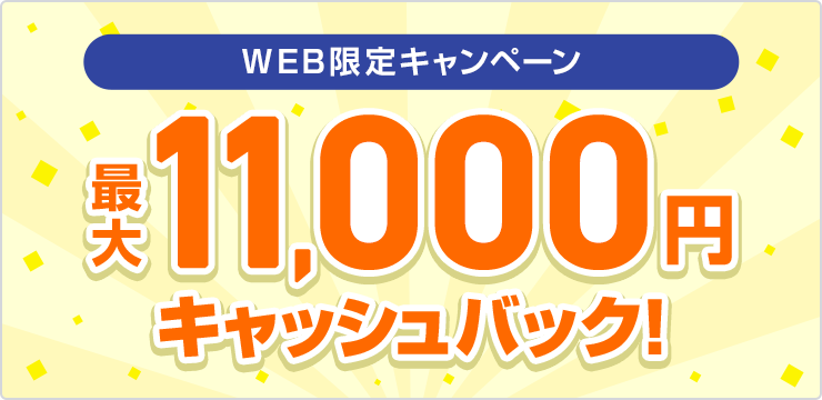 WEB限定キャッシュバックキャンペーン