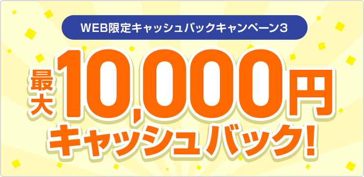 WEB限定キャッシュバックキャンペーン3