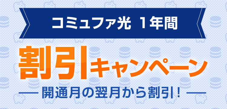 開通翌月から月額料金を割引