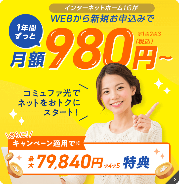月額実質 980円（税込）～