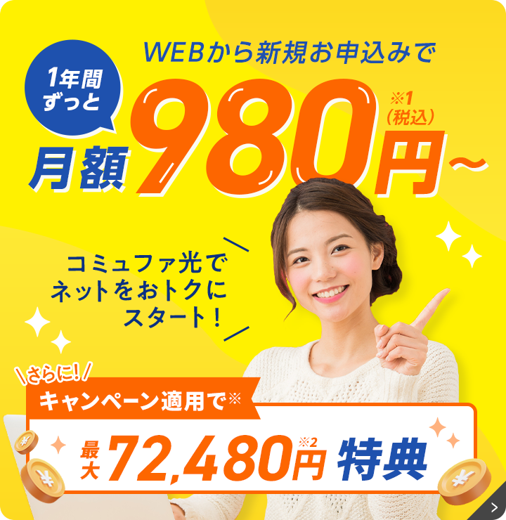 月額実質 980円（税込）～